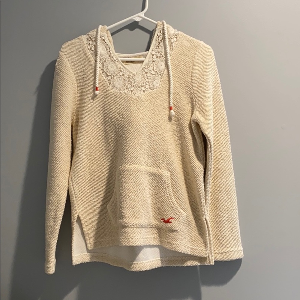 Hollister Cream Lace Hoodie